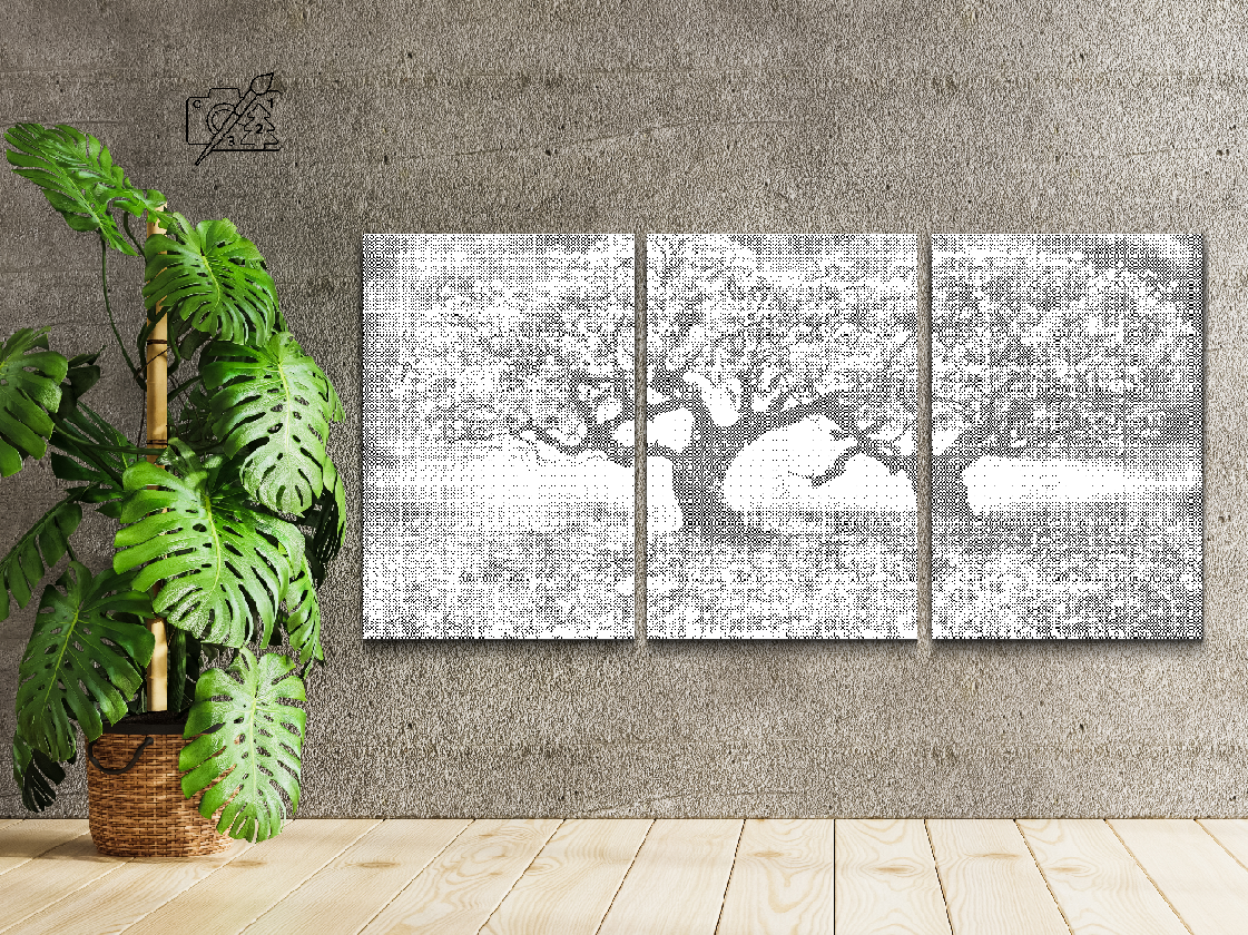 Arbres donnant sur le pré (lot de 3) - Dottingo
