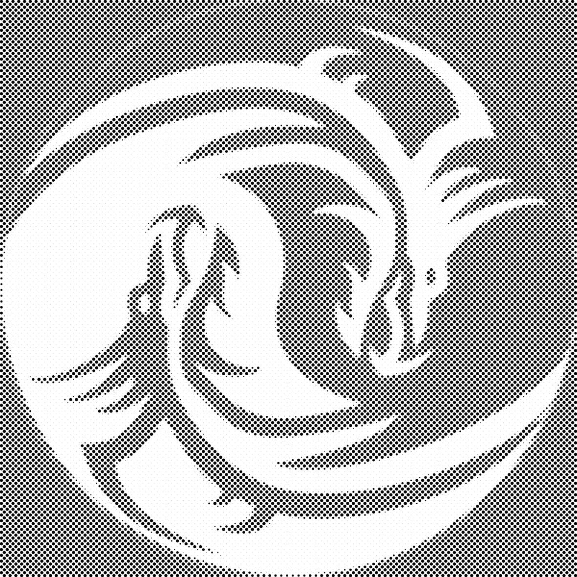Dragon yin et yang - Dottingo
