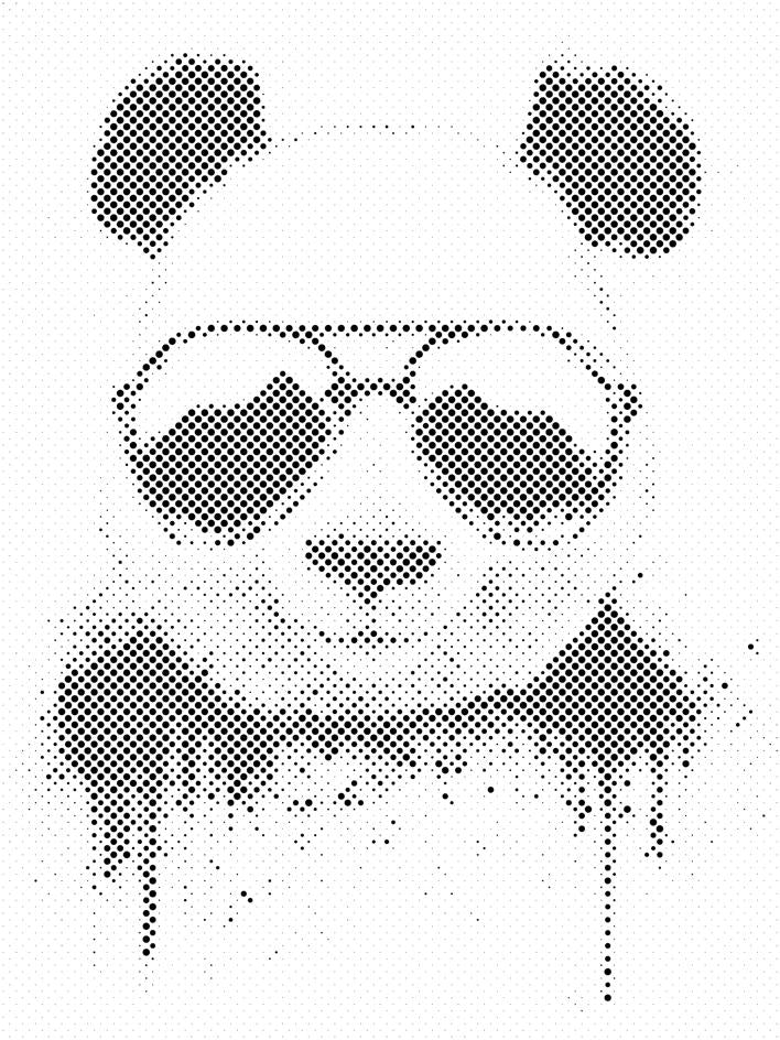 Panda avec des lunettes de soleil - Dottingo