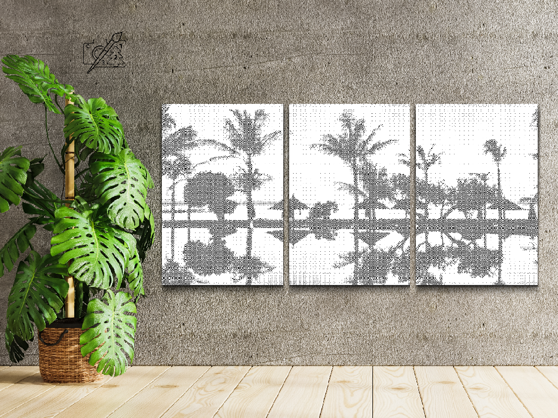 Coucher de soleil à Bali (lot de 3) - Dottingo