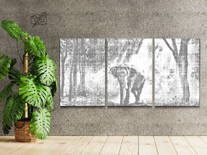 Magnifique éléphant dans la forêt (lot de 3) - Dottingo