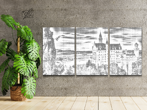 Château de Neuschwanstein en Bavière (lot de 3) - Dottingo