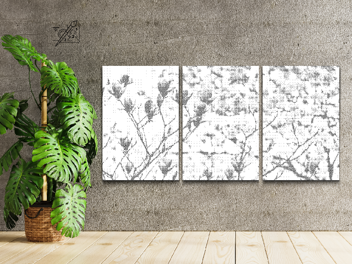 Magnolia en fleurs (lot de 3) - Dottingo