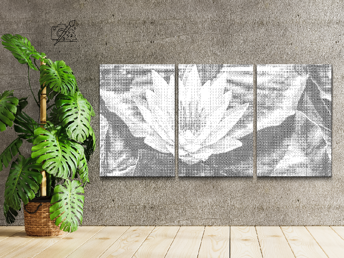 Fleur de lotus, symbole de sagesse (lot de 3) - Dottingo