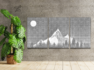 Montagnes la nuit (lot de 3) - Dottingo