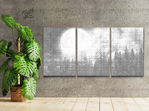 Pleine lune sur la forêt (lot de 3) - Dottingo