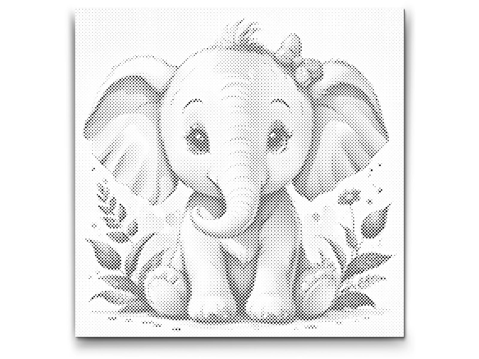 Eléphant mignon avec des joues rouges - Dottingo
