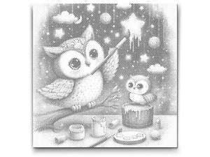 Peinture dans les nuages – hiboux - Dottingo