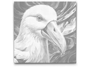 Albatros dans des tons de rouge et de bleu - Dottingo