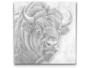 Bison dans des tons de vert mat - Dottingo