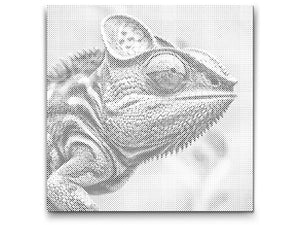 Caméléon dans des tons de rose - Dottingo