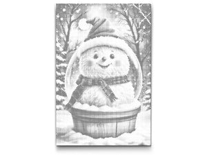 Boule à neige avec un bonhomme de neige - Dottingo