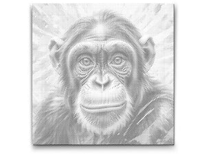 Chimpanzé dans des tons de rose - Dottingo