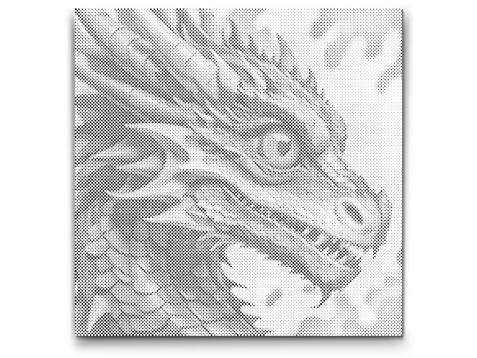Dragon dans des tons de rouge et de bleu - Dottingo