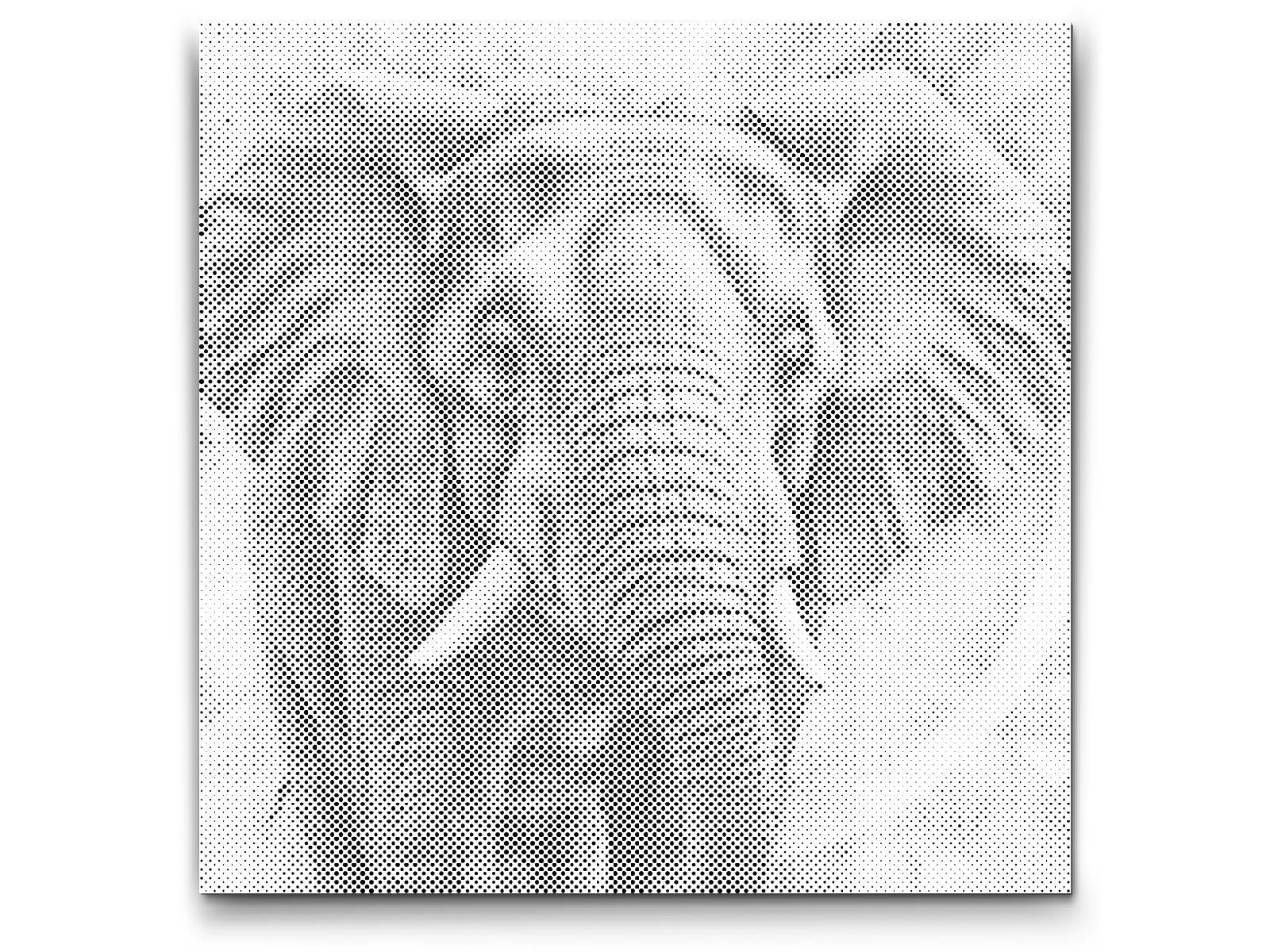 Éléphant dans des tons de turquoise et orange - Dottingo