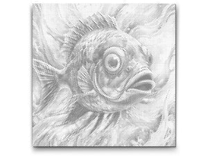 Poisson dans des tons de turquoise et orange - Dottingo