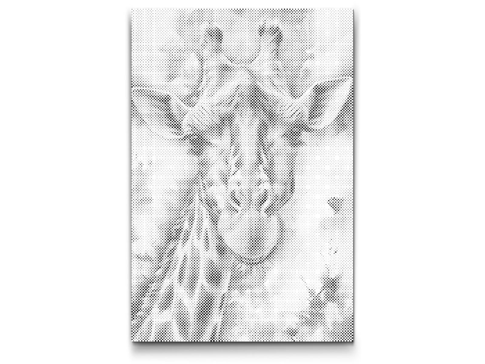 Girafe dans des tons de turquoise foncé - Dottingo