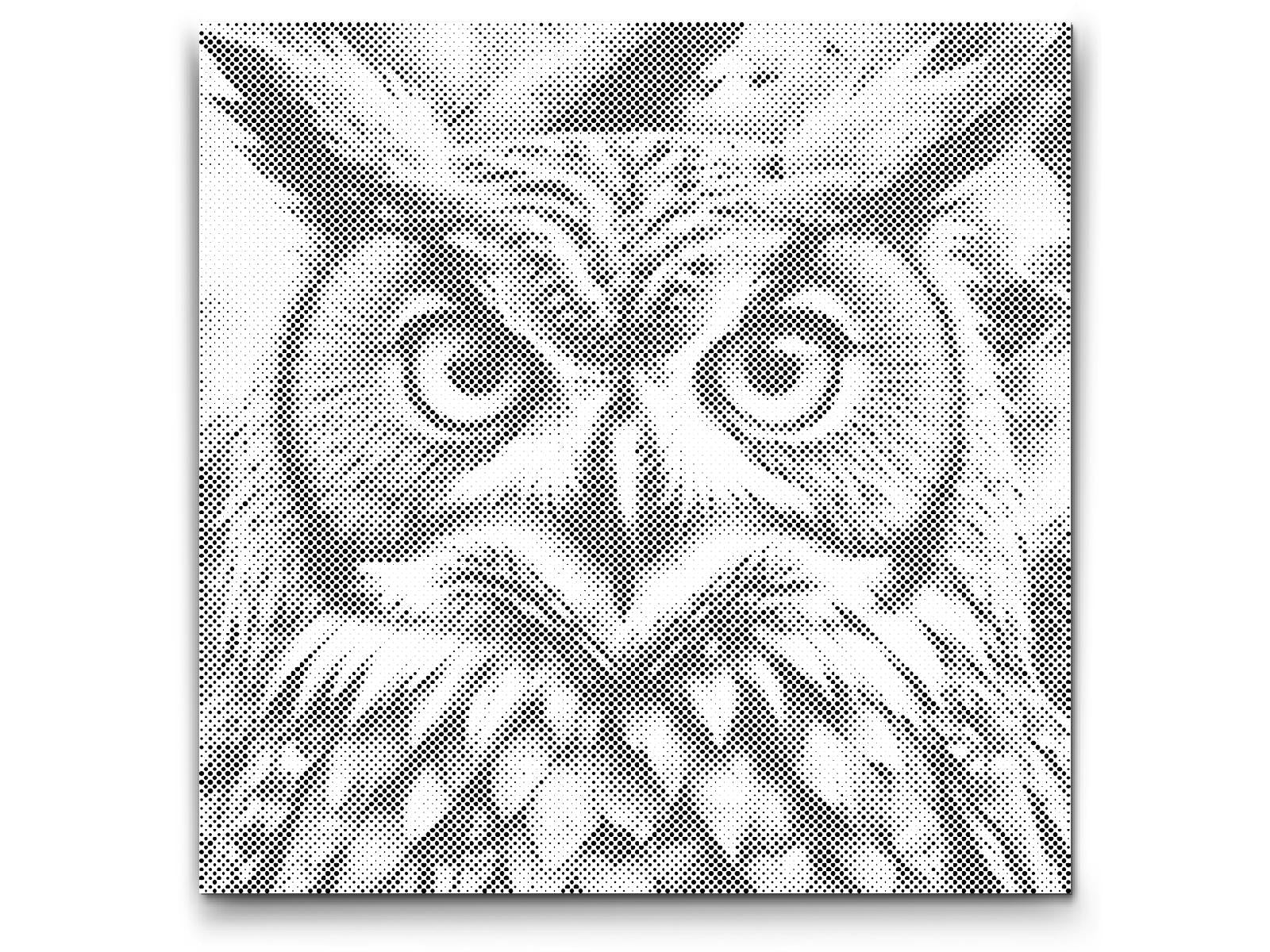 Hibou dans des tons de vert mat - Dottingo