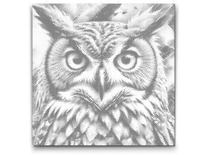 Hibou dans des tons de vert mat - Dottingo