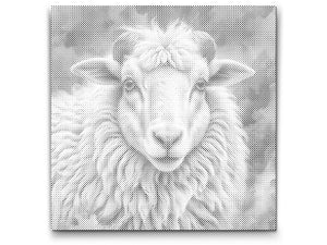 Mouton dans des tons de turquoise et orange - Dottingo