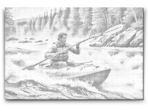 Kayak sur une rivière turbulente - Dottingo