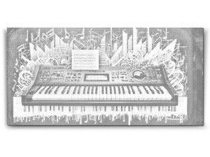 Touches de piano colorées - Dottingo