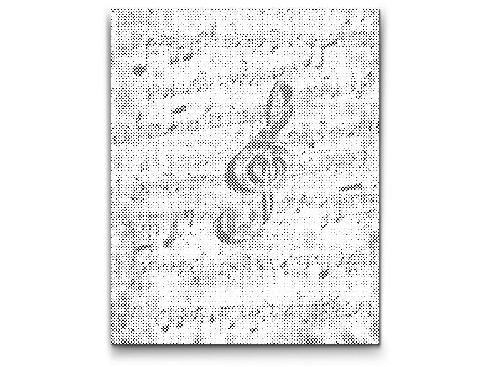 Notes arc-en-ciel et clef aiguë - Dottingo