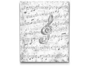 Notes arc-en-ciel et clef aiguë - Dottingo