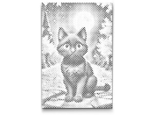 Chat noir en automne - Dottingo