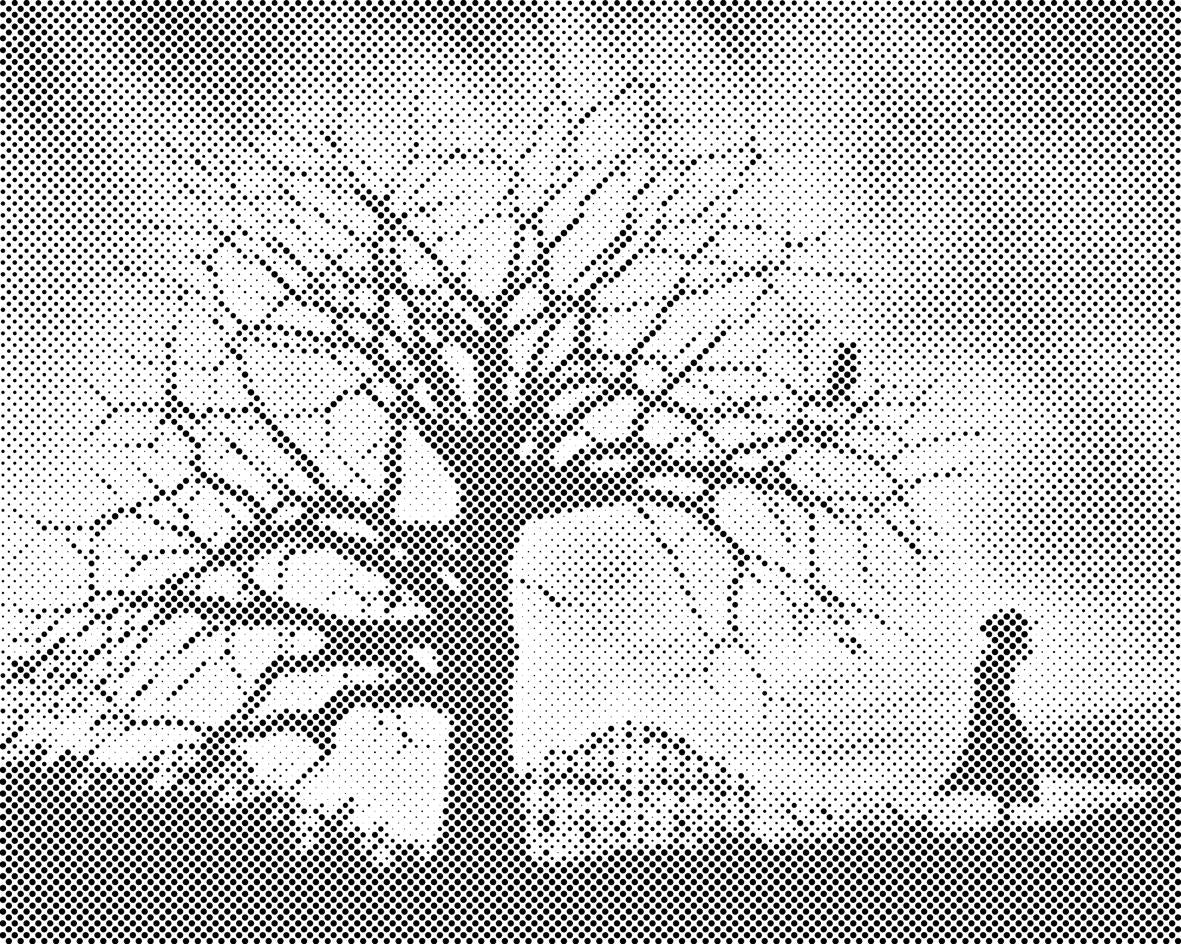 Fille sous le ciel nocturne - Dottingo