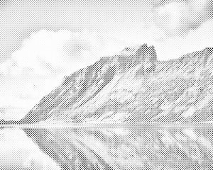 Lac dans les montagnes, Fjord - Dottingo