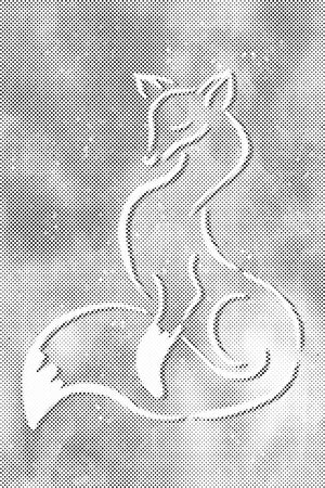 Renard avec un fond étoilé - Dottingo