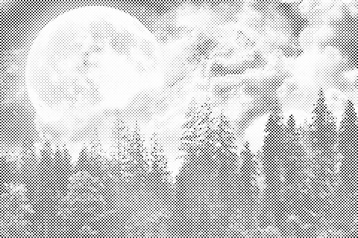 Pleine Lune sur la forêt - Dottingo