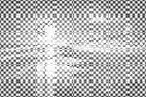 Pleine lune sur la plage - Dottingo