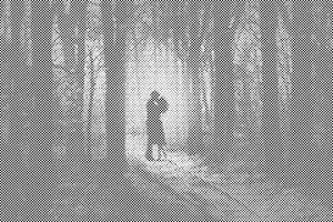 Couple amoureux dans la forêt - Dottingo