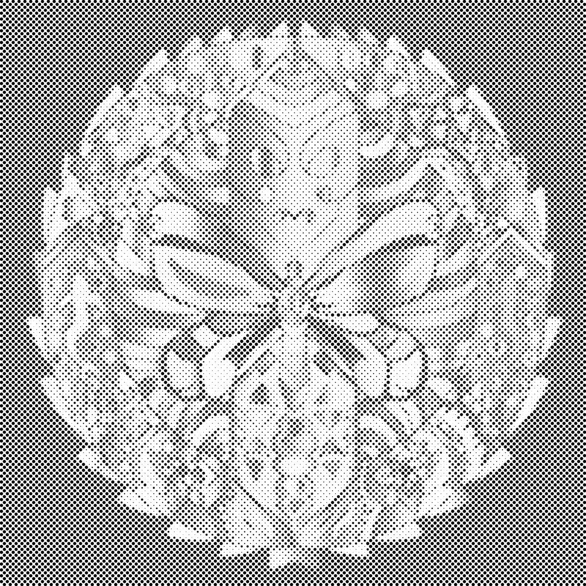 Mandala avec un papillon - Dottingo