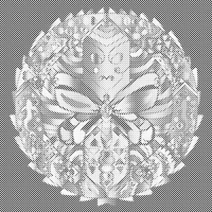 Mandala avec un papillon - Dottingo