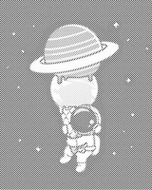 Astronaute avec cône de planètes - Dottingo