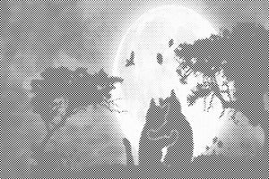 Chats et pleine Lune 2 - Dottingo