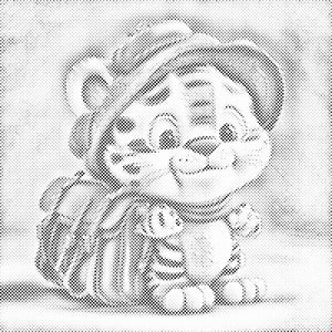 Tigre mignon avec un sac à dos - Dottingo
