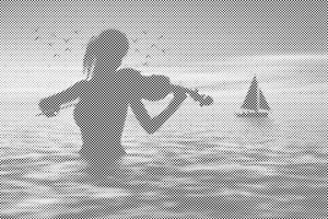 Violoniste dans la mer - Dottingo