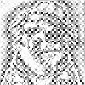 Chien avec des lunettes élégantes 3 - Dottingo