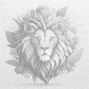 Lion fleur - Dottingo