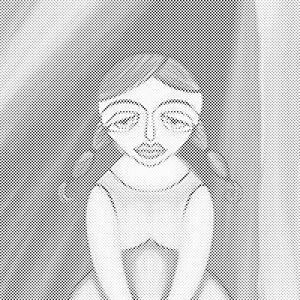 Fille triste - Dottingo