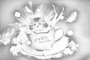 Chaton dans une tasse de lait - Dottingo