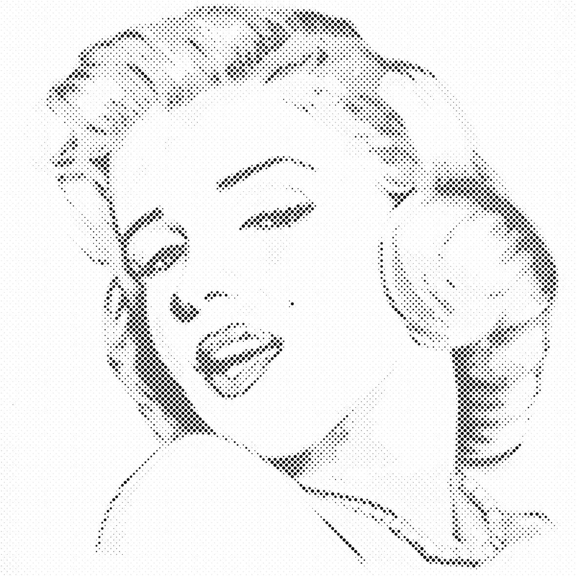Portrait de Marilyn Monroe - Dottingo
