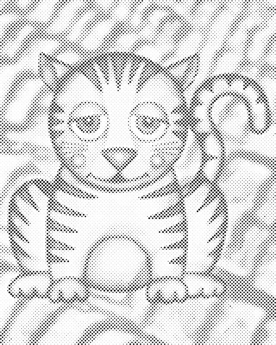 Chat aux joues violettes - Dottingo