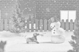 Bonhomme de neige et chien - Dottingo