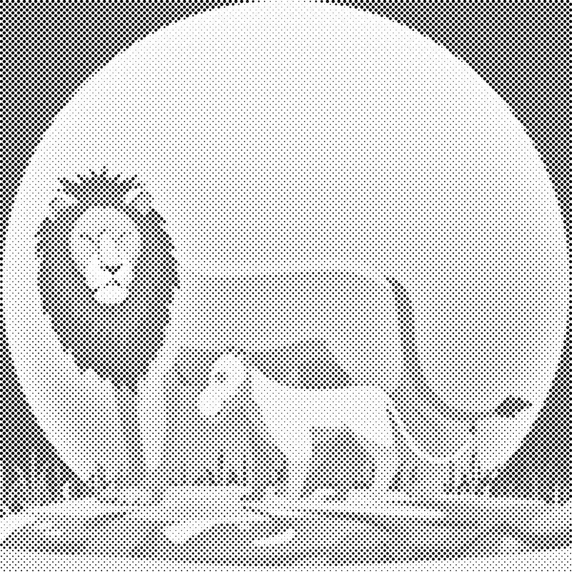 Lion avec lionceau - Dottingo