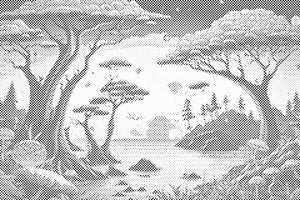 Forêt pleine de champignons - Dottingo